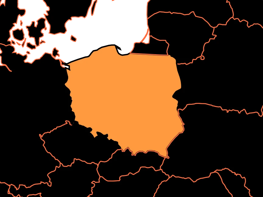 Mapa de Polonia