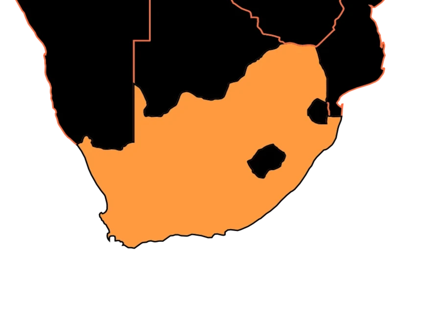 Mapa de Sudáfrica